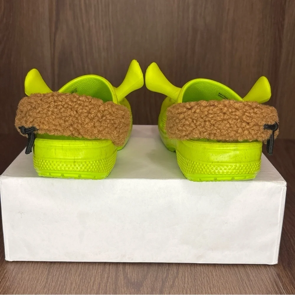 Crocs Shrek Classic Clogs Kids Size 12C Green Ogre Slippers Rare